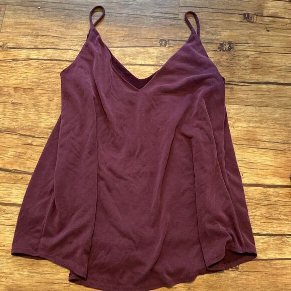 XXXS Talula Burgundy V-neck Spaghetti Strap Tank Top - Picture 2 of 6